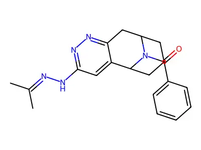 6-Benzoyl-3-isopropylidenehydrazino-5,7-propano-5,6,7,8-tetrahydropyrido(4,3-c)pyridazine structure