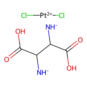(2-Azanidyl-1,2-dicarboxyethyl)azanide;dichloroplatinum(2+) structure