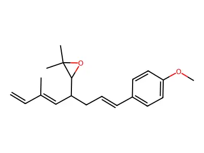 3-[1-(4-Methoxyphenyl)-6-methylocta-1,5,7-trien-4-yl]-2,2-dimethyloxirane structure