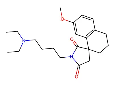 Spiro(naphthalene-1(2H),3'-pyrrolidine)-2',5'-dione, 3,4-dihydro-1'-(4-(diethylamino)butyl)-7-methoxy- structure