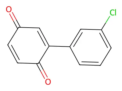 2-(3-Chlorophenyl)cyclohexa-2,5-diene-1,4-dione structure