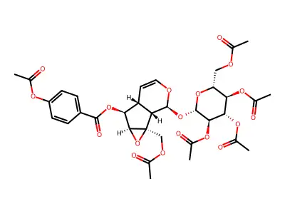 Catalposide hexaacetate structure