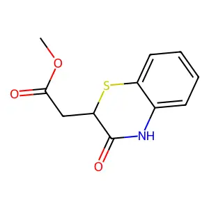 Methyl (3-oxo-3,4-dihydro-2H-1,4-benzothiazin-2-yl)acetate structure