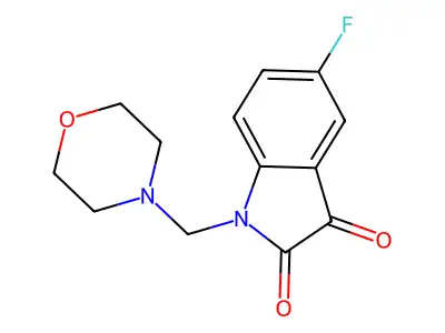 5-Fluoro-1-(morpholinomethyl)indoline-2,3-dione structure