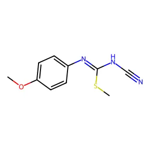 Methyl N-cyano-N'-(4-methoxyphenyl)carbamimidothioate structure
