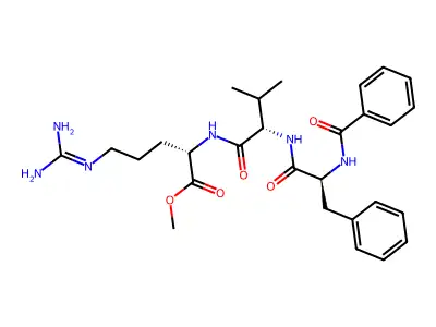 苯甲酰-苯丙-缬-精-甲酯 structure