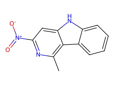1-methyl-3-nitro-5H-pyrido[4,3-b]indole structure