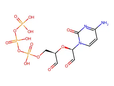 CYTIDINE 5'-TRIPHOSPHATE, PERIODATE OXIDIZED SODIUM SALT structure