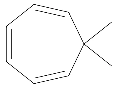 1,3,5-Cycloheptatriene, 7,7-dimethyl- structure