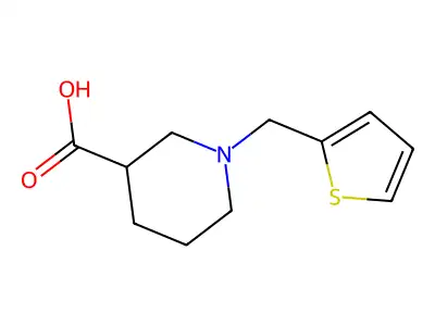 1-(thiophen-2-ylmethyl)piperidine-3-carboxylic Acid structure