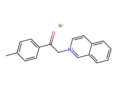 2-(2-Oxo-2-(p-tolyl)ethyl)isoquinolin-2-ium bromide structure