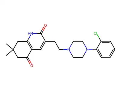 2,5(1H,6H)-Quinolinedione, 7,8-dihydro-3-(2-(4-(2-chlorophenyl)-1-piperazinyl)ethyl)-7,7-dimethyl- structure