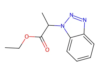 Ethyl 2-(1H-1,2,3-benzotriazol-1-yl)propanoate structure