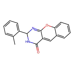 2-(2-Methylphenyl)-2,3-dihydro-4H-chromeno(2,3-d)pyrimidin-4-one structure