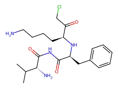 Valyl-phenylalanyl-lysine chloromethyl ketone structure
