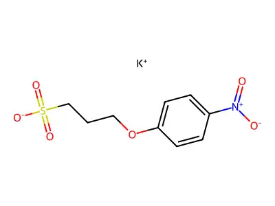Potassium 3-(4-nitrophenoxy)propanesulphonate structure