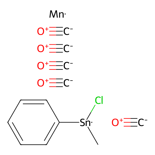 carbon monoxide,chloro-methyl-phenyltin,manganese structure