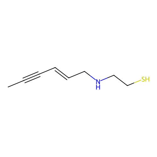 Ethanethiol, 2-(hex-2-en-4-ynylamino)-, (E)- structure