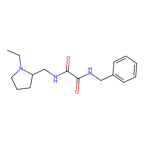 N-benzyl-N'-[(1-ethylpyrrolidin-2-yl)methyl]ethanediamide structure