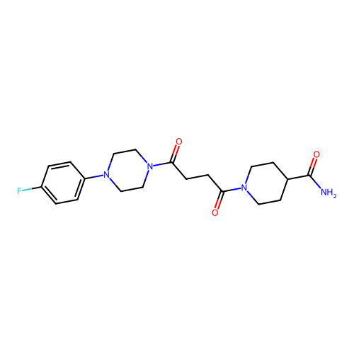 1-(4-(4-(4-Fluorophenyl)piperazin-1-yl)-4-oxobutanoyl)piperidine-4-carboxamide structure