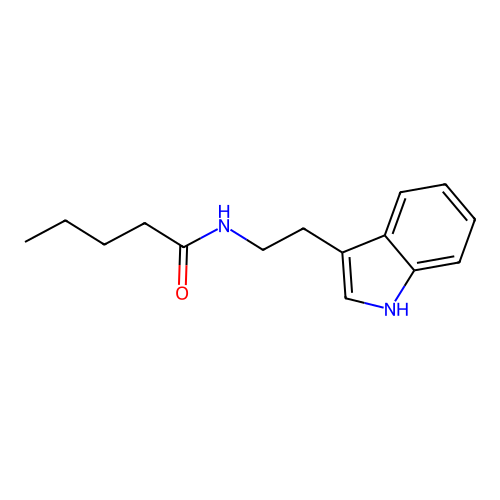 N-[2-(1H-Indol-3-yl)ethyl]pentanamide structure