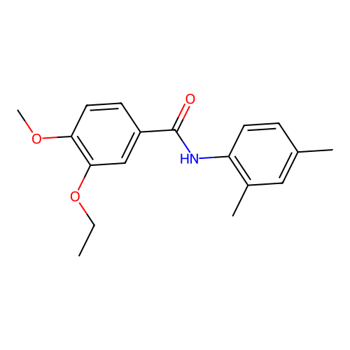 N-(2,4-dimethylphenyl)-3-ethoxy-4-methoxybenzamide structure