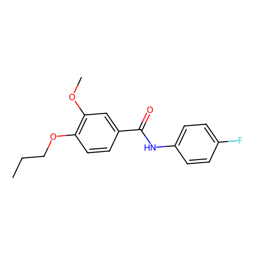 N-(4-fluorophenyl)-3-methoxy-4-propoxybenzamide structure