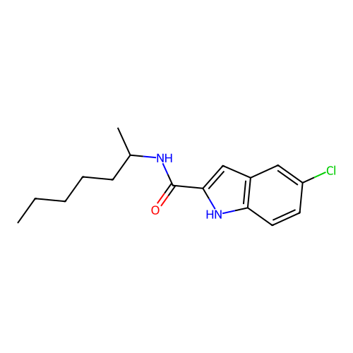 5-chloro-N-(heptan-2-yl)-1H-indole-2-carboxamide structure