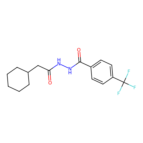 N'-(cyclohexylacetyl)-4-(trifluoromethyl)benzohydrazide structure