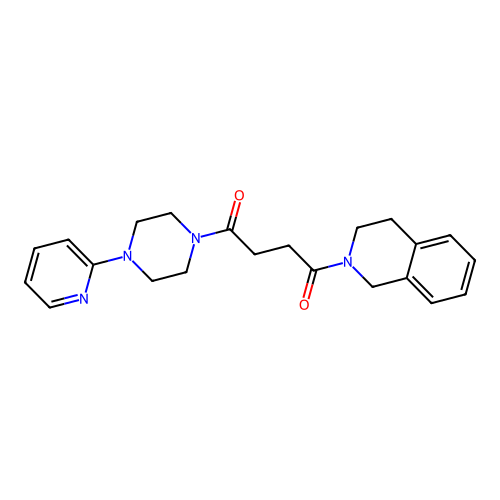 1-(3,4-dihydro-1H-isoquinolin-2-yl)-4-(4-pyridin-2-ylpiperazin-1-yl)butane-1,4-dione structure