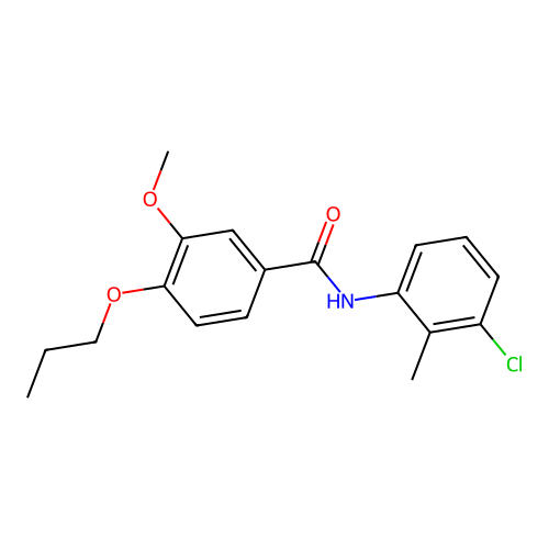 N-(3-chloro-2-methylphenyl)-3-methoxy-4-propoxybenzamide structure