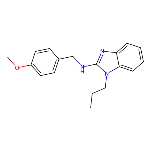 N-(4-methoxybenzyl)-1-propyl-1H-benzimidazol-2-amine structure