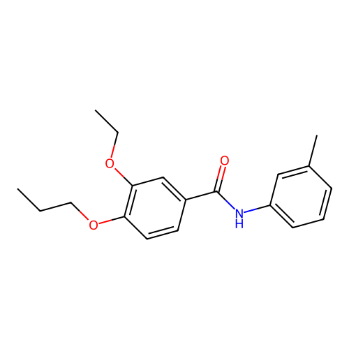 3-ethoxy-N-(3-methylphenyl)-4-propoxybenzamide structure