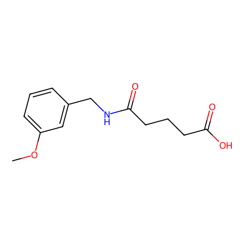 5-[(3-Methoxybenzyl)amino]-5-oxopentanoic acid structure