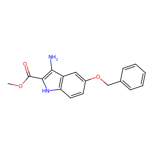 methyl 3-amino-5-phenylmethoxy-1H-indole-2-carboxylate structure