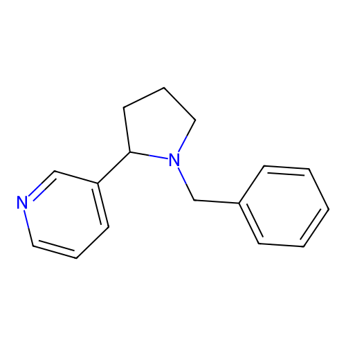 (-)-3-(1-(Phenylmethyl)-2-pyrrolidinyl)pyridine structure