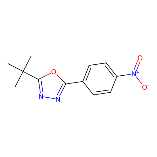 2-Tert-butyl-5-(4-nitrophenyl)-1,3,4-oxadiazole structure