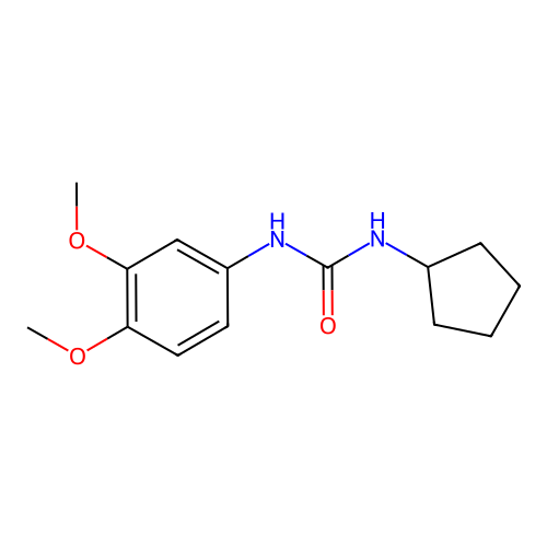 1-Cyclopentyl-3-(3,4-dimethoxyphenyl)urea structure