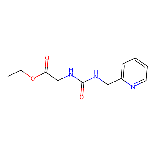Ethyl 2-{[(2-pyridylmethyl)amino]carbonylamino}acetate structure