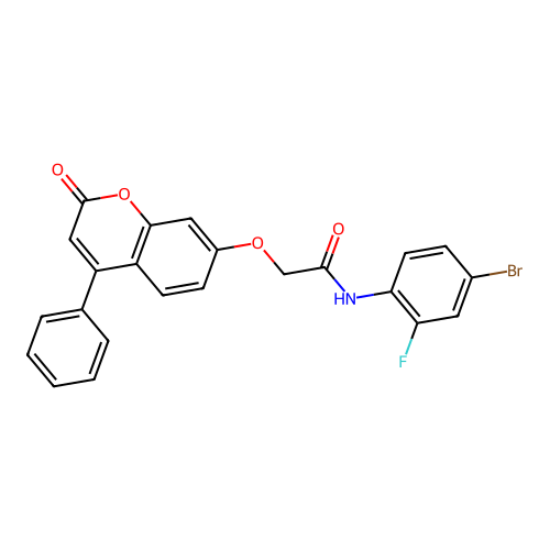 N-(4-bromo-2-fluorophenyl)-2-((2-oxo-4-phenyl-2H-chromen-7-yl)oxy)acetamide structure