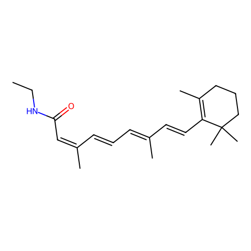 Retinamide, N-ethyl-, 13-cis- structure