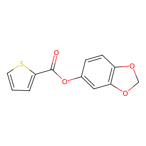 1,3-Benzodioxol-5-yl 2-thiophenecarboxylate structure