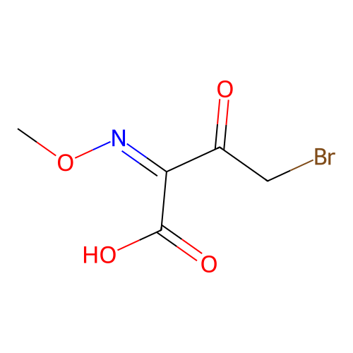 4-Bromo-2-methoxyimino-3-oxobutyric acid structure