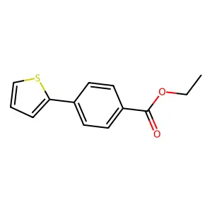 Benzoic acid, 4-(2-thienyl)-, ethyl ester structure