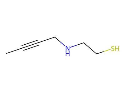 Ethanethiol, 2-(2-butynylamino)- structure