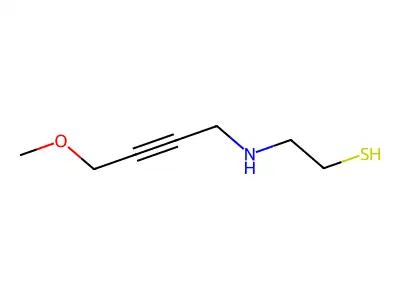 Ethanethiol, 2-(4-methoxybut-2-ynylamino)- structure