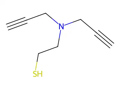 Ethanethiol, 2-(di(2-propynyl)amino)- structure