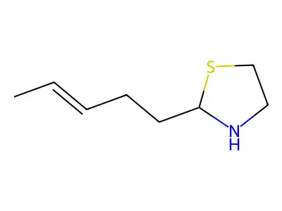 2-Pent-3-enyl-1,3-thiazolidine structure