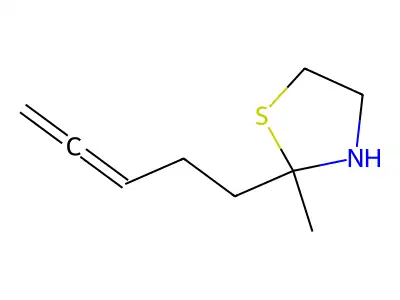 Thiazolidine, 2-methyl-2-(3,4-pentadienyl)- structure