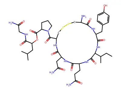 Oxytocin, (8-alpha-hydroxyisocaproic acid)- structure